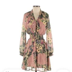 Floral pink Large Easter Officesiren romantic coquette fairy whimsy dress‎ bow